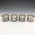 Around 1905 British antique silver plated napkin rings set of 4 in a case
